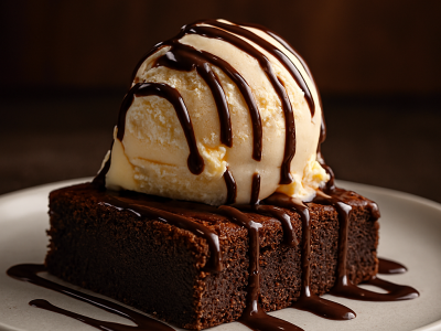 Brownie com Sorvete - Restaurante & Hamburgueria