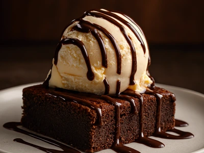 Brownie com Sorvete - Demostração - Hamburgueria